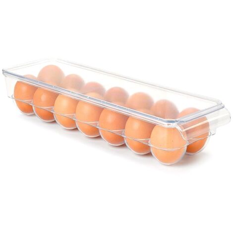 Organizador huevos para frigorifico de plastico  Transparente