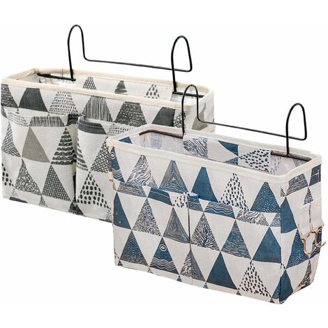 Organizador impermeable para cabecera, 2 uds., práctica bolsa de almacenamiento para colgar con 3 bolsillos, organizador de cama, bolsillo de almacenamiento para cama ancha, litera, cesta de almacenam