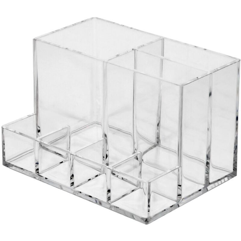 

Organizador maquillaje / cosmetica transparente 10,2x14x9 cm.
