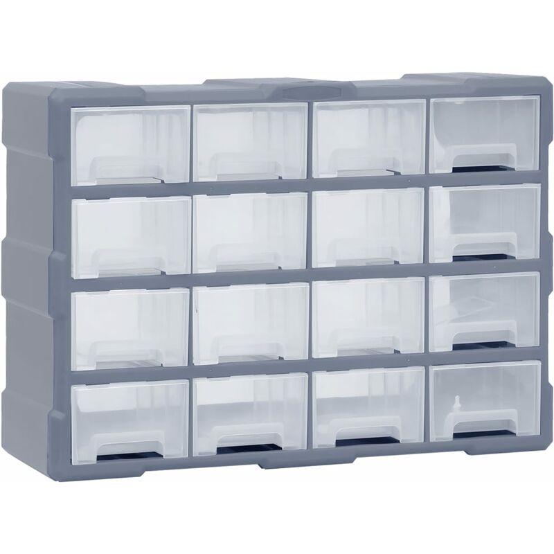 

Organizador multicajones con 16 cajones medianos 52x16x37 cm