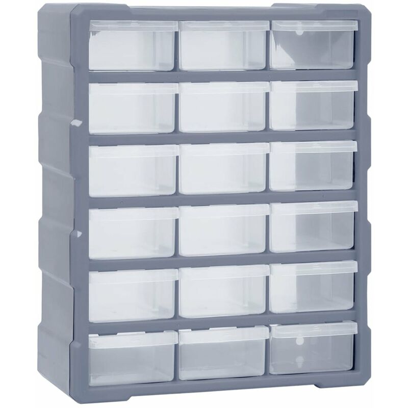 

Organizador multicajones con 18 cajones intermedios 38x16x47 cm