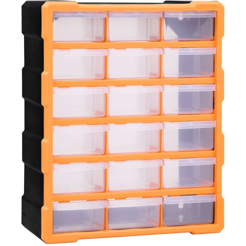 

Organizador multicajones con 18 cajones intermedios 38x16x47 cm