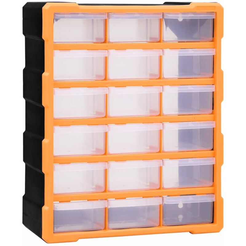 

Organizador multicajones con 18 cajones intermedios 38x16x47 cm