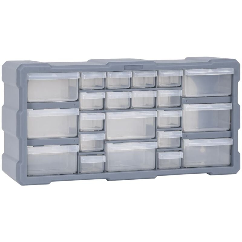 

Organizador multicajones con 22 cajones 49x16x25,5 cm - Gris