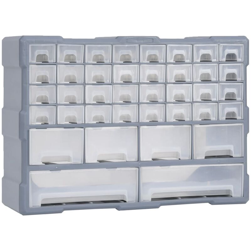 

vidaXL Organizador multicajones con 40 cajones 52x16x37,5 cm - Gris