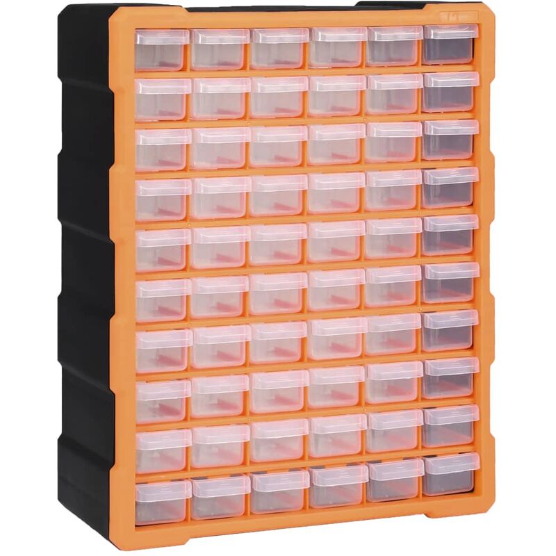 

Organizador multicajones con 60 cajones 38x16x47,5 cm