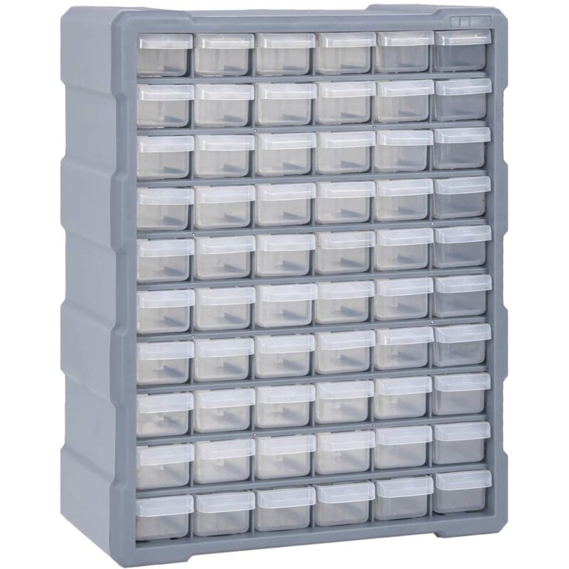 

vidaXL Organizador multicajones con 60 cajones 38x16x47,5 cm - Gris