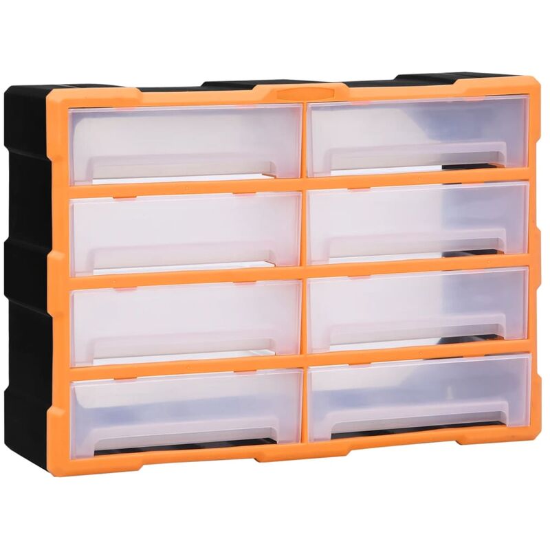 

Organizador multicajones con 8 cajones grandes 52x16x37 cm