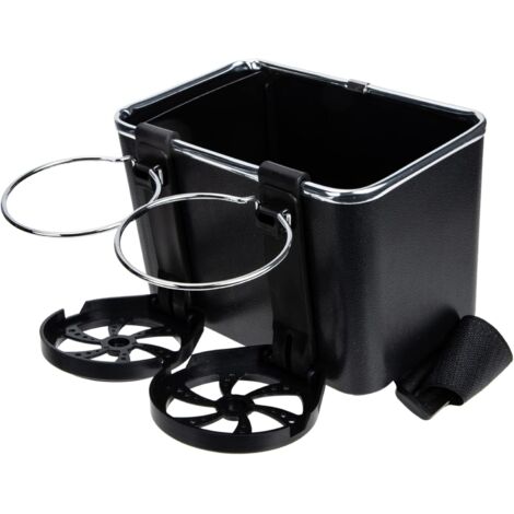 Organizador multifuncional para coche para bebidas o móviles. Color: Negro.