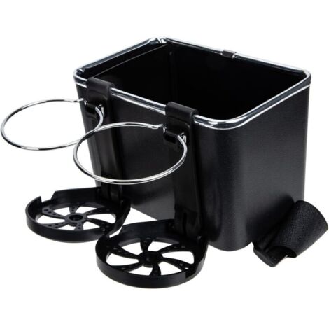 Organizador multifuncional para coche para bebidas o móviles. Color: Negro.