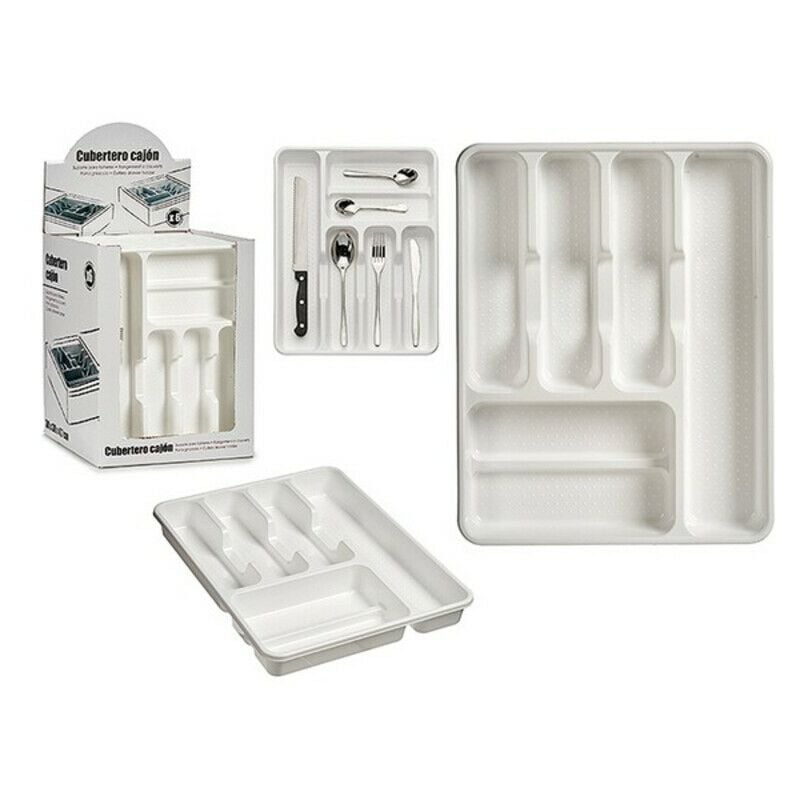 

Organizador para Cubiertos Plástico Blanco (30 x 4,5 x 38 cm)