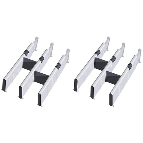 Organizadores de separadores de cajones ajustables-separadores de organización de cajones expandibles para cocina, tocador, dormitorio, paquete de 6,Morado