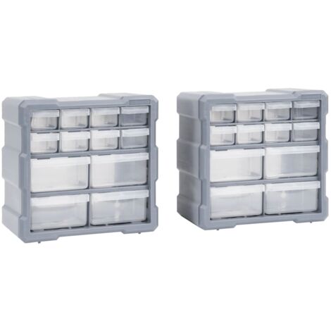 Organizadores multicajones con 12 cajones 2 piezas 26,5 cm 020003266