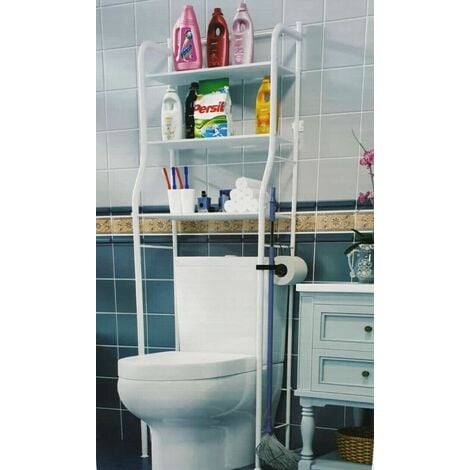 BBAUER Scaffale Bagno sopra WC, sopra L'armadietto della Toilette, sopra Il  Ripostiglio della Toilette a 3 Livelli, Scaffale Portaoggetti per WC  Salvaspazio Bagno Autoportante : : Casa e cucina