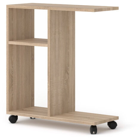 Organizer Couchtisch TRASCO 1 sonoma eiche auf rollen