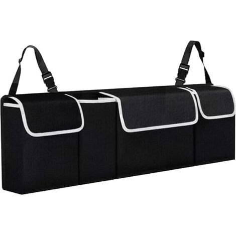 Organizer da caffè pieghevole per veicolo - Sistema di archiviazione con cinghie regolabili, imbottitura elastica, tasche e scomparti multipli - Accessorio conveniente ideale per sedile posteriore, SU