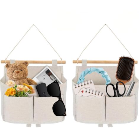 Organizer da campeggio sospeso, borsa portaoggetti da parete, organizer da appendere sopra la porta, organizer da parete, portadocumenti, impermeabile, tessuto di cotone, soggiorno, camera da letto
