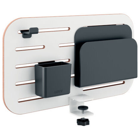 Organizer da scrivania Leitz Ergo con pannello forato piccolo 45x6.1x33cm Bianco 1pz [65480000]