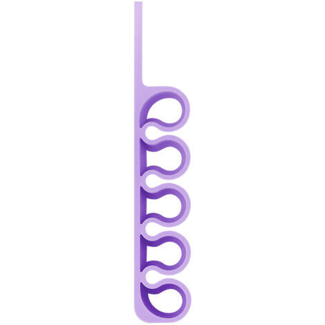 Organizer da ufficio in silicone per cavi e penne, viola