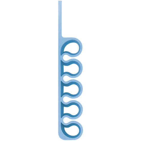 Organizer da ufficio in silicone per cavi, fili e penne, blu