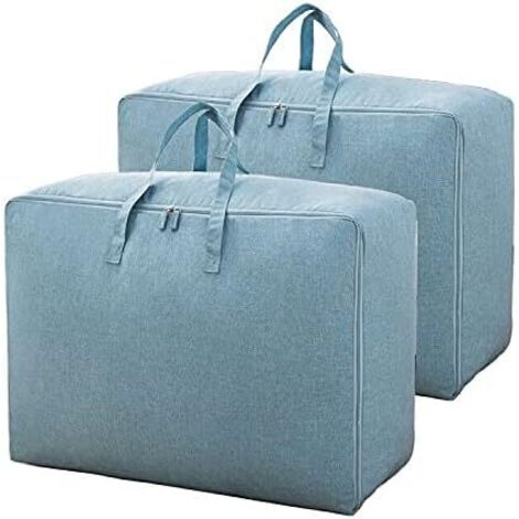 Organizer für Decken oder Kleidung, sicheres und stabiles Material, langlebig, multifunktional, feuchtigkeitsbeständig (blau, 2 Stück, 60 x 50 x 28 cm)