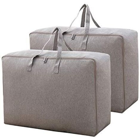 Organizer für Decken oder Kleidung, sicheres und stabiles Material, langlebig, multifunktional, feuchtigkeitsbeständig (Grau – 2 Stück, 60 x 50 x 28 cm)