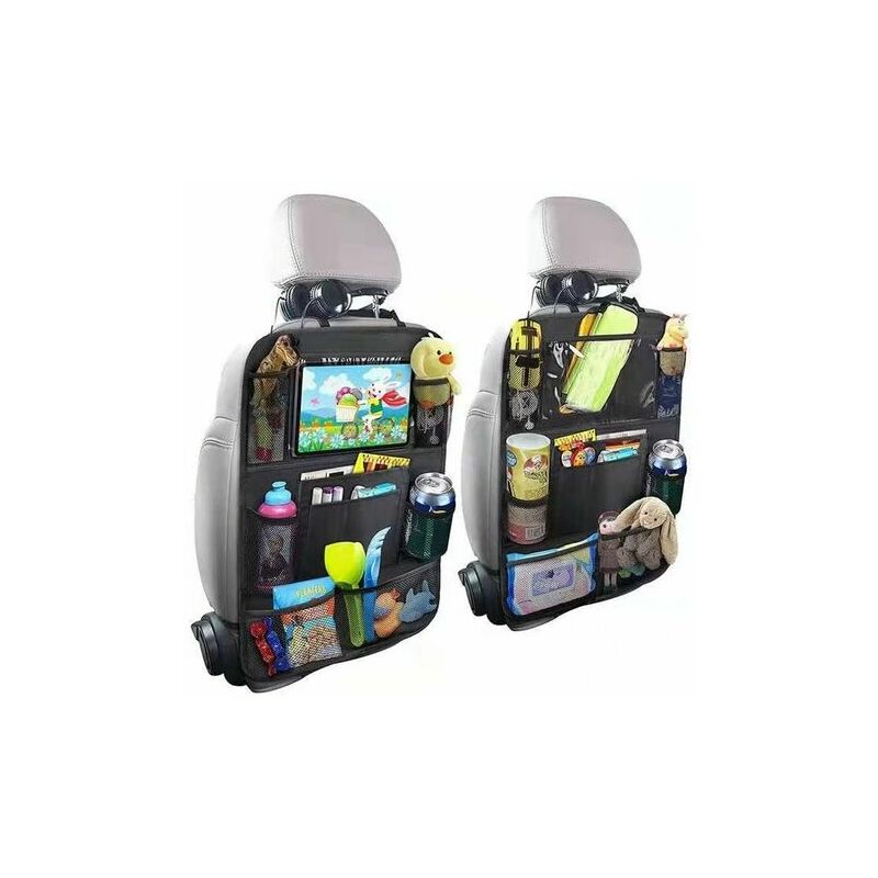 Image of Organizer per auto, BR-Vie 2 pezzi Tappetini protettivi per sedile posteriore auto per bambini, Proteggi schienale impermeabile per sedile auto,