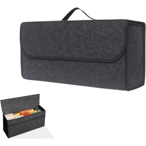 Organizer per bagagliaio auto pieghevole e stabile, design antiscivolo con cinghie in velcro, materiale in feltro per la massima organizzazione e conservazione dell'auto, accessori per auto