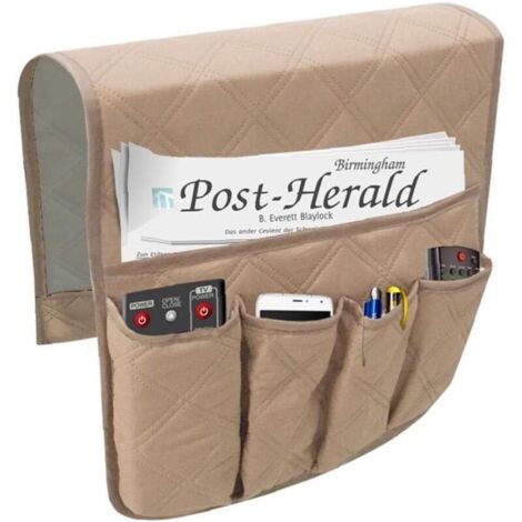 Organizer per braccioli di divani e poltrone, 5 tasche, organizer per poltrona portaoggetti per tablet, telefono, notebook, libri, fumetti, telecomando TV