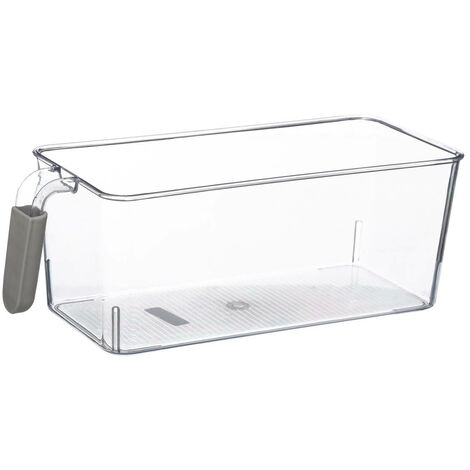 ORGANIZER PER FRIGORIFERO M 12,5x27,5x11cm CON MANICO, trasparente