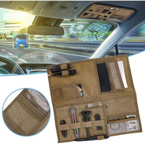 Organizer per pannello visiera per auto, custodia per parasole, occhiali da sole durevoli e regolabili
