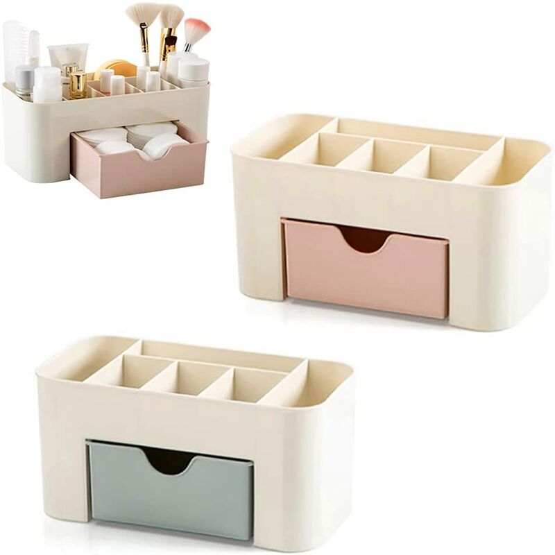 Organizer per trucco da 2 pezzi, scatola per