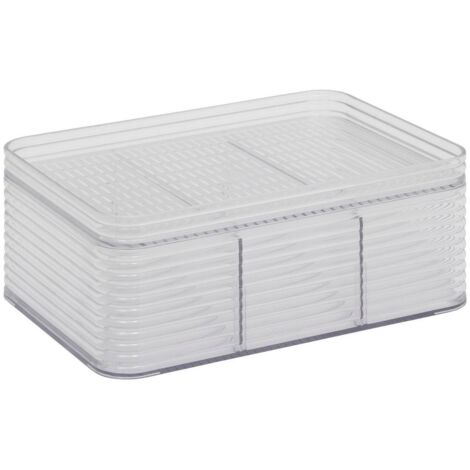 Organizer plastor 3 fächer grau 22,5x15,3cm - 5five
