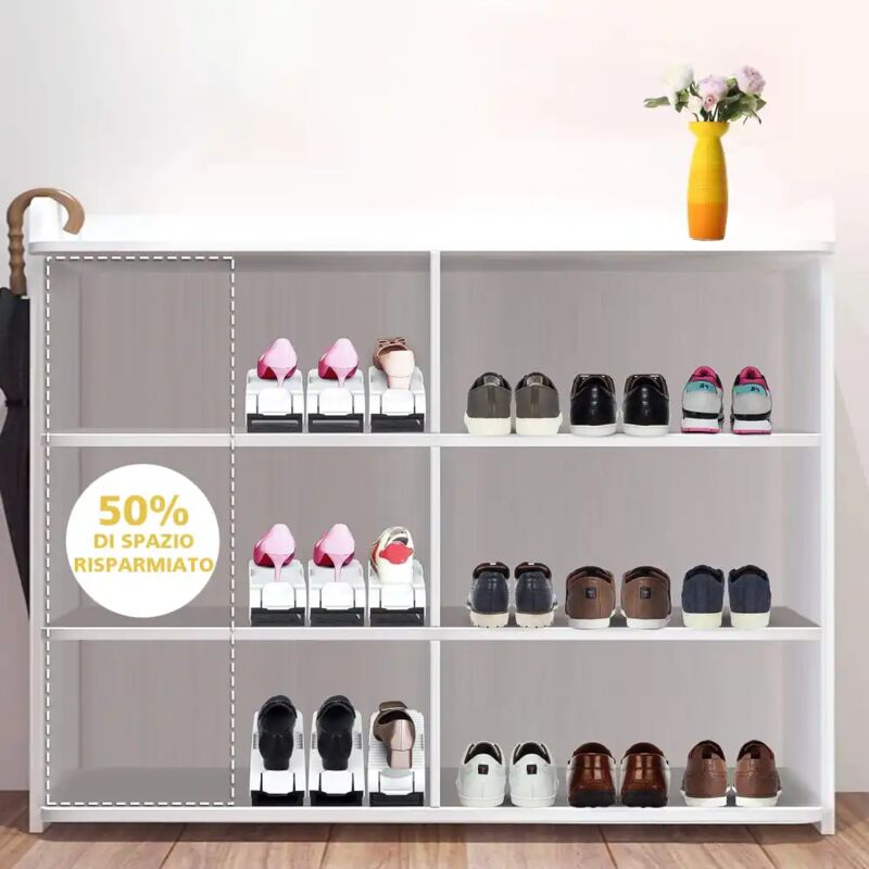 Armadio Salvaspazio In Plastica.Organizer Scarpe Scarpiera Salvaspazio Portascarpe Plastica 2 Pezzi Armadio 8711252105468 Lgvshopping