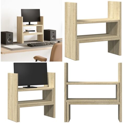 Organizer Scrivania Rovere Sonoma 40x17x41 cm in Truciolato - Scaffale regolabile - Truciolato