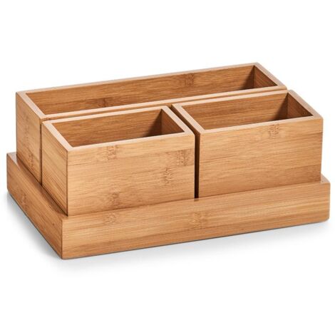 Organizer-Set, 4-tlg.,Bambus