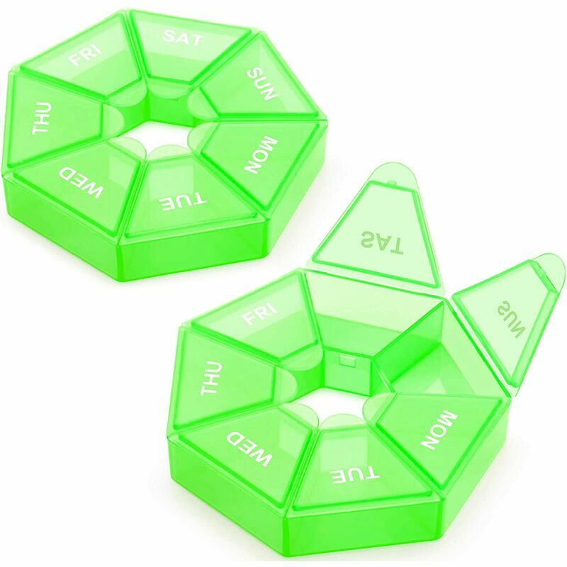 Organizer settimanale per pillole, confezione da 2...