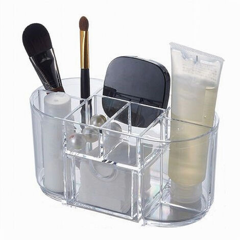 Organizer Trasparente Crilex Per Creme Trucco Cosmetici Makeup 8 Scomparties 59064