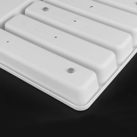 Organizerbox für Gabel, Löffel und Messer aus grauem PP/TPR, 40,5 x 32,4 x 4,4 cm, weiche Oberfläche, multifunktional mit rutschfesten Füßen