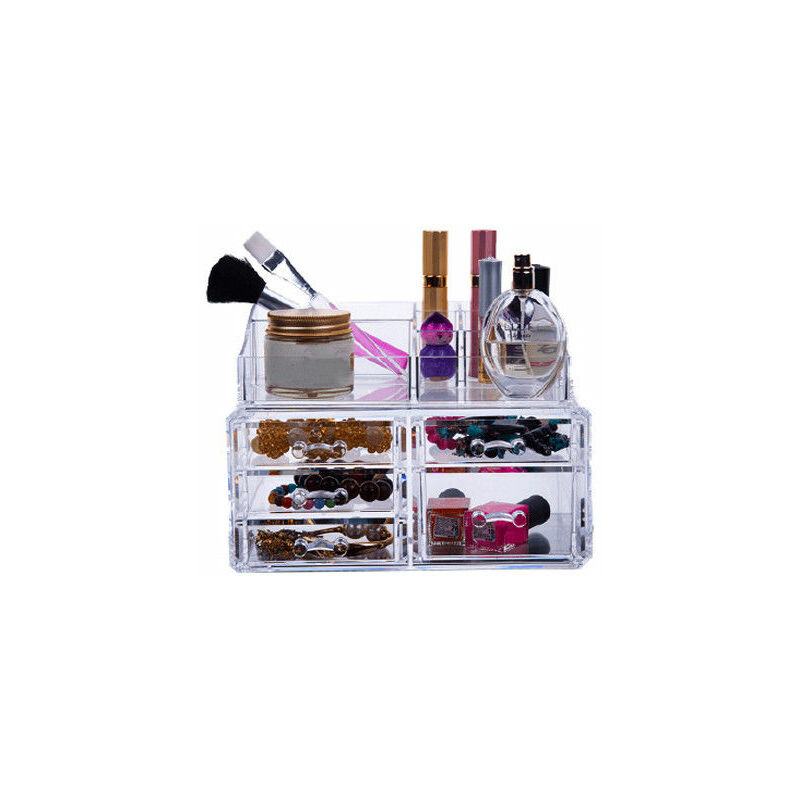 Image of Organizzatore cosmetici box portatrucco 5 cassetti make up organizer