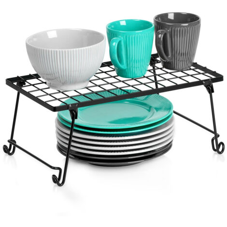 ORGANIZZATORE DA CUCINA IN METALLO NERO PER PIANO DI LAVORO E ARMADIETTI 36 CM