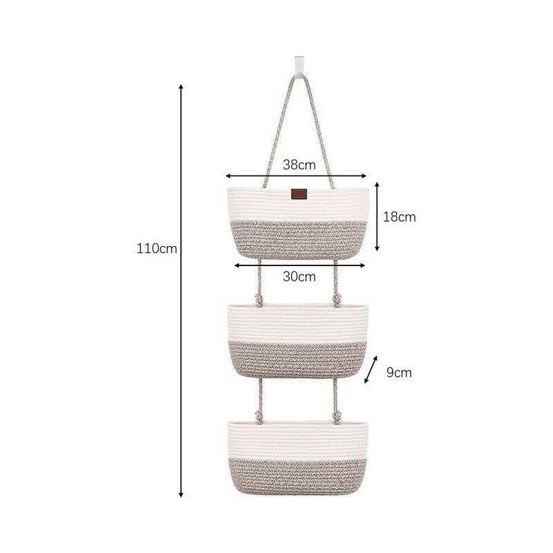 Organizzatore di cestini da appendere a parete in