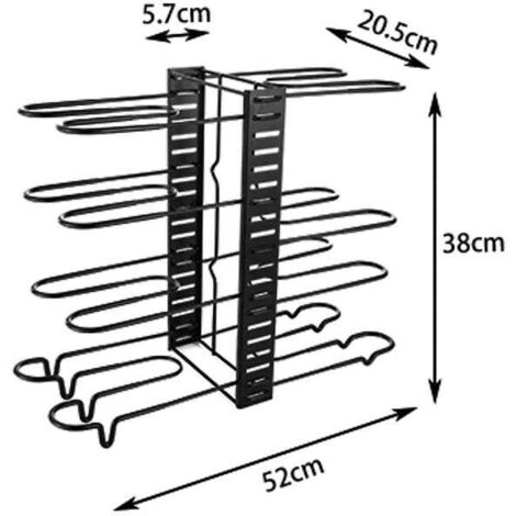 Organizzatore multistrato per pentole e padelle per mobili - Ripiani pieghevoli rimovibili a 5 e 8 strati - Accessori da cucina