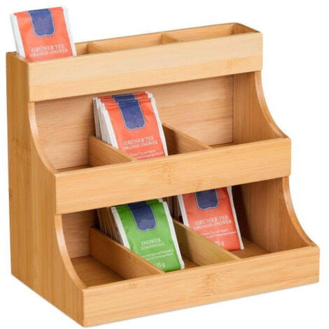 Organizzatore per il te 9 scomparti in bambu