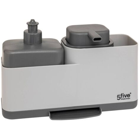 Organizzatore per lavello neo con dispenser grigio - 5five