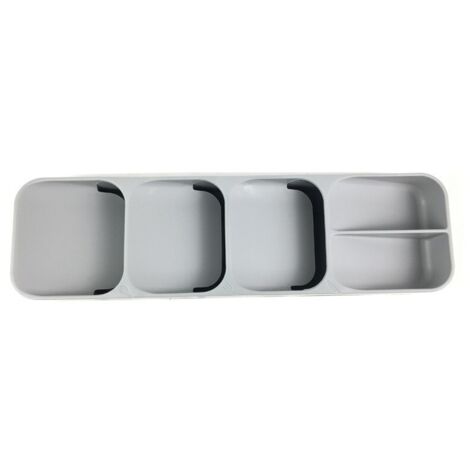 Organizzatore per posate, vassoio portacucchiai, divisorio per utensili, organizer per cassetti da cucina - Grigio