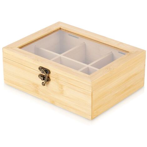ORGANIZZATORE PER SCATOLA DA TÈ IN BAMBÙ SCOMPARTI PER SCATOLA DA TÈ
