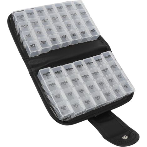Organizzatore portatile con ampio scomparto, per 4 utilizzi al giorno, ideale per i viaggi.