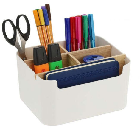 Organizzazione scrivania con 5 scomparti