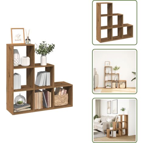 Organizzazione spazio - vidaXL Libreria Divisorio 3Piani Rovere Artigianale 99x29x99Truciolato - Scaffale in truciolato